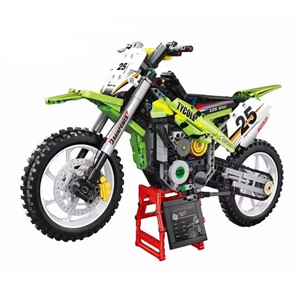 Limegrünes Motorcross